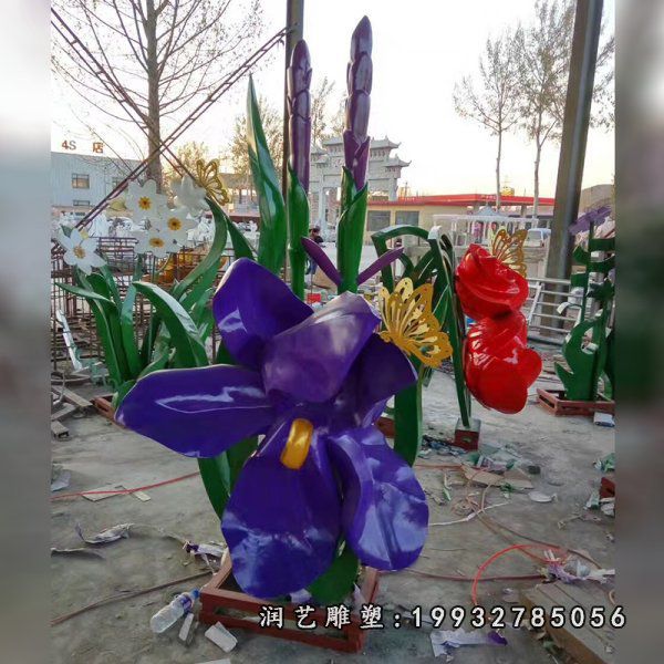 公园不锈钢景观花雕塑
