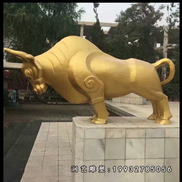 不锈钢动物牛雕塑