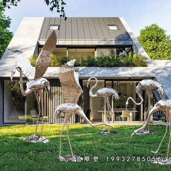 城市不锈钢火烈鸟雕塑