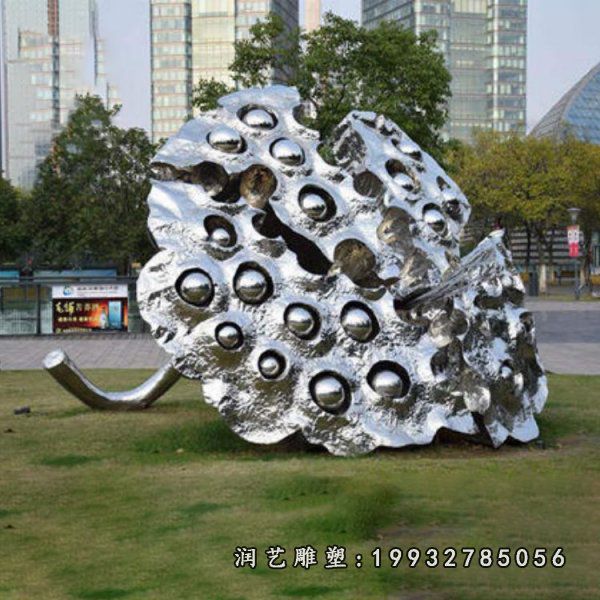公园不锈钢莲蓬雕塑