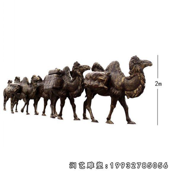 铜雕公园骆驼雕塑