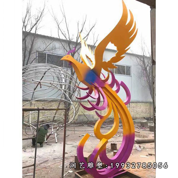 不锈钢广场凤凰雕塑