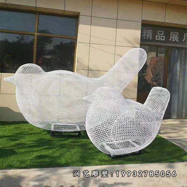 不锈钢鸟动物雕塑