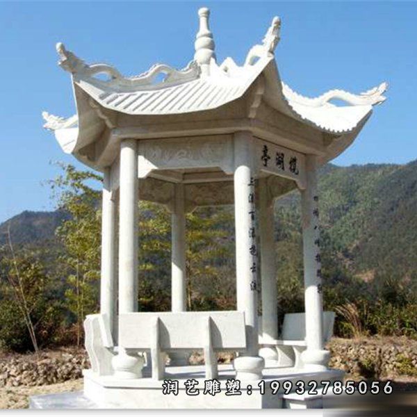 大理石凉亭公园雕塑