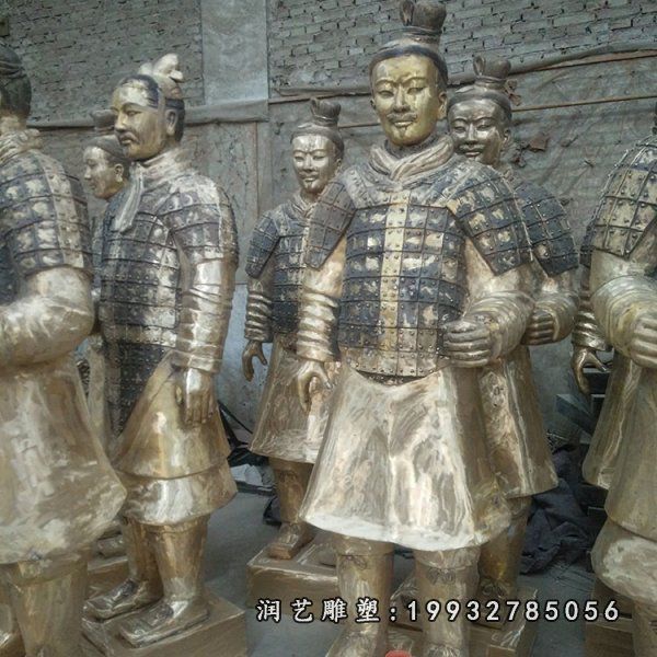 园林铜雕兵马俑雕塑