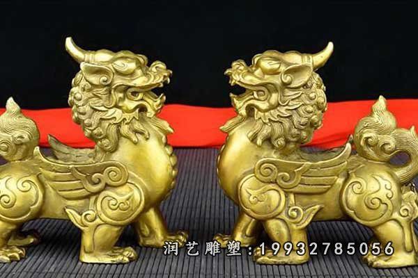 小区貔貅动物铜雕