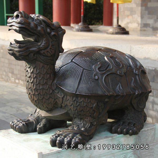 景区龙龟动物铜雕