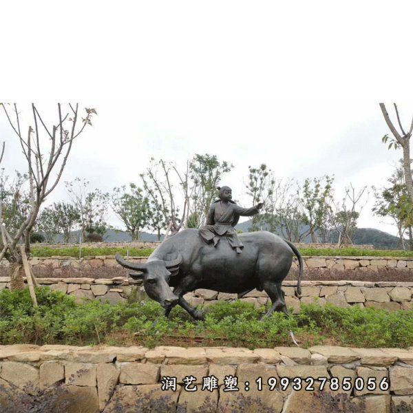 商业街牛动物铜雕