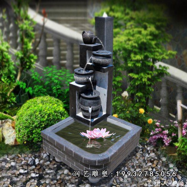 企业流水盆景观石雕