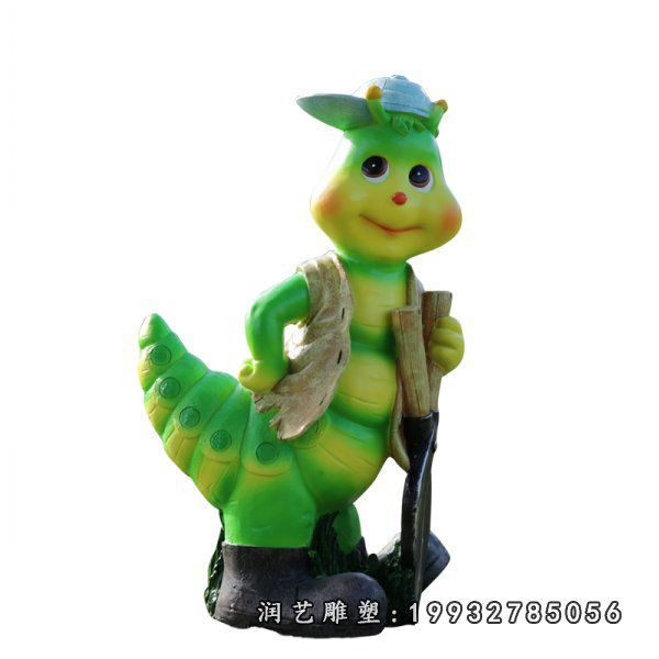 游乐场玻璃钢毛毛虫雕塑