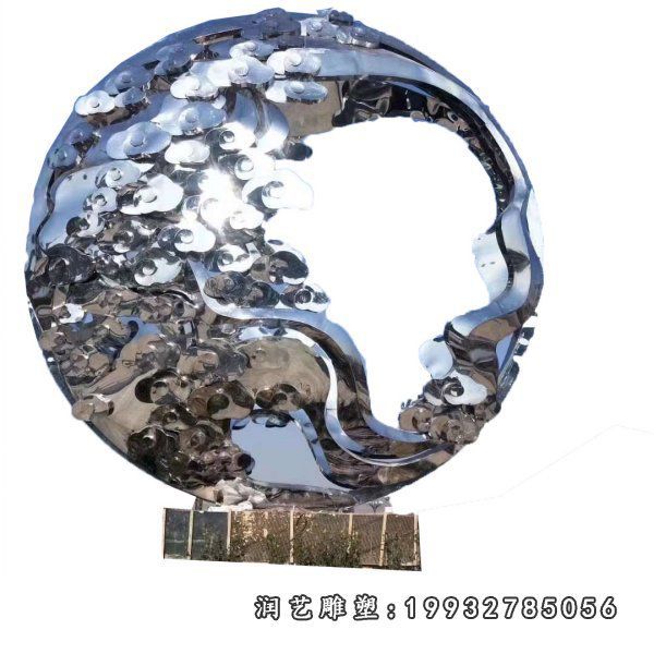 校园不锈钢祥云雕塑