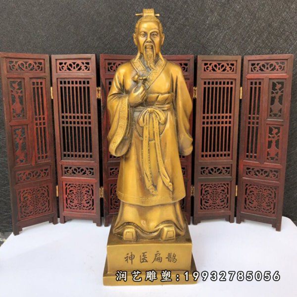 街道人物扁鹊铜雕