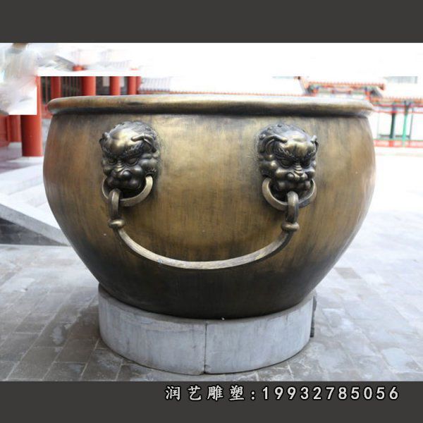 城市水缸景观铜雕