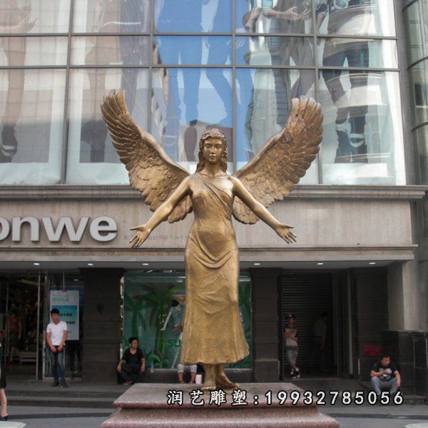 酒店人物天使铜雕
