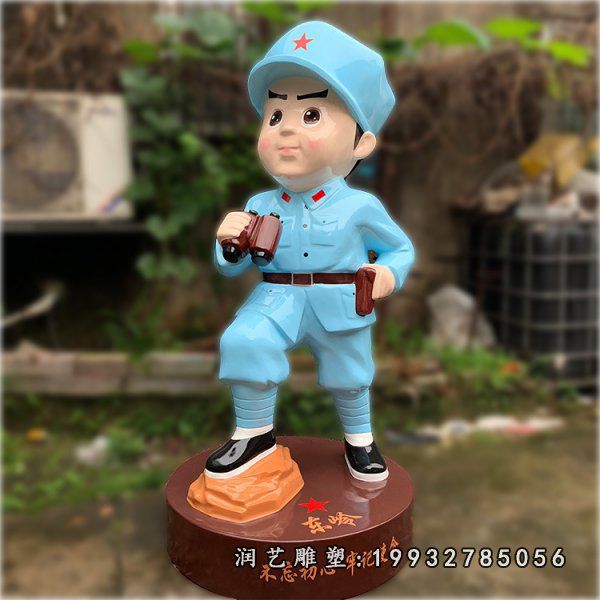 公园玻璃钢红军雕塑