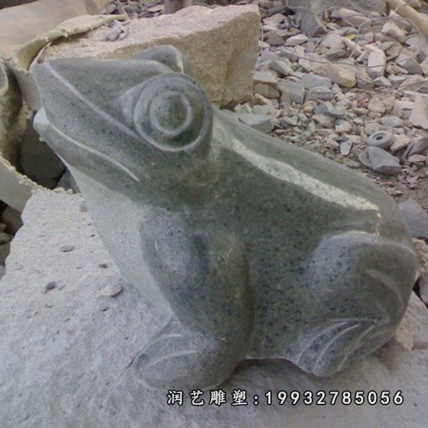 公园动物青蛙石雕