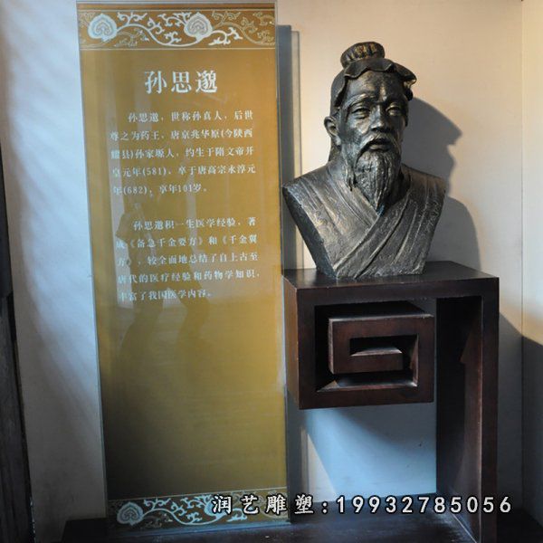 广场人物孙思邈铜雕