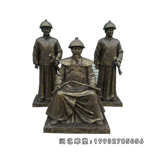 商场人物林则徐铜雕