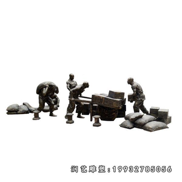 景区人物小品铜雕