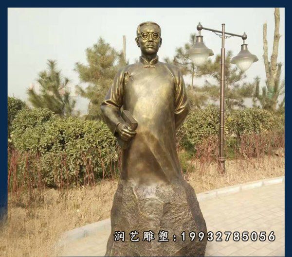 公司人物王安石铜雕
