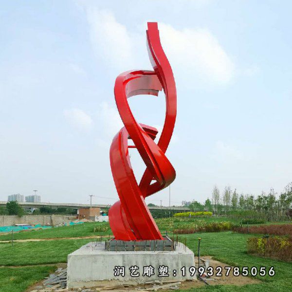 学校不锈钢飘带雕塑
