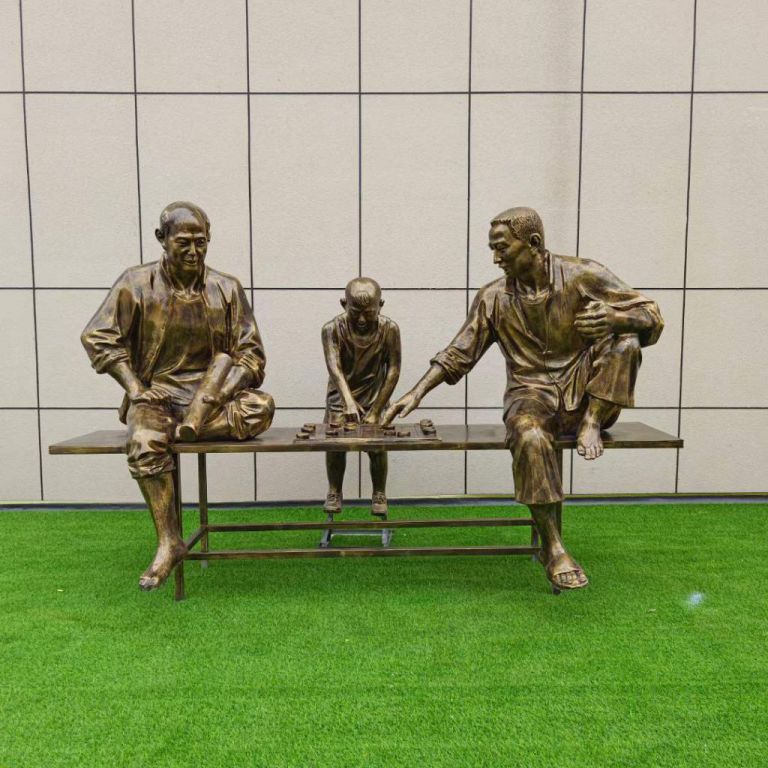 下棋雕塑3