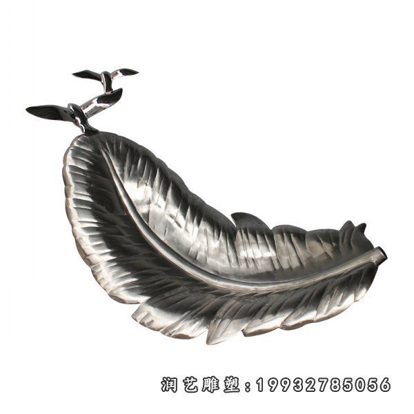 不锈钢景观树叶雕塑