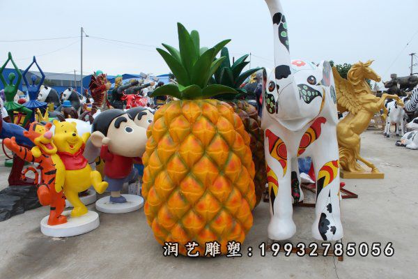 玻璃钢仿真菠萝雕塑