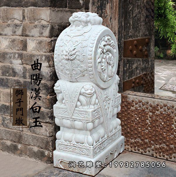 大理石门墩雕塑