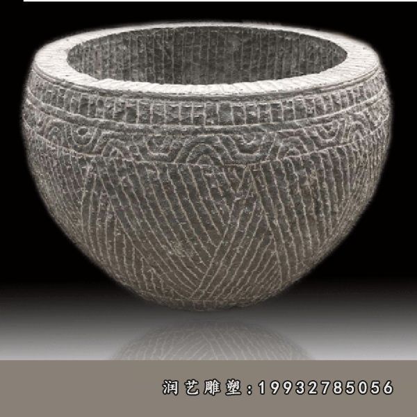 大理石水缸雕塑