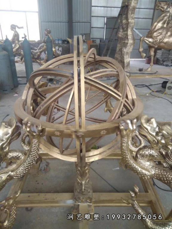 铜雕浑天仪雕塑