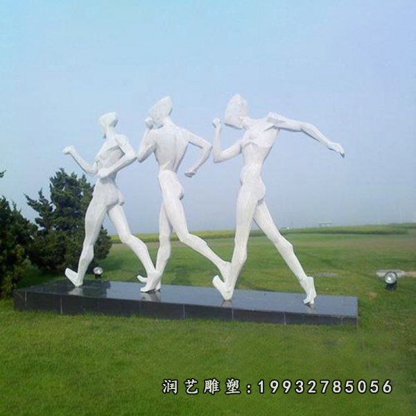 不锈钢竞走人物雕塑