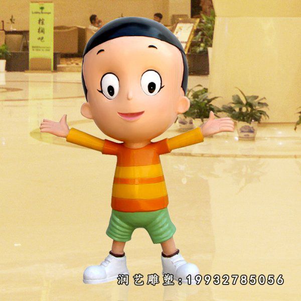 玻璃钢城市大头儿子雕塑