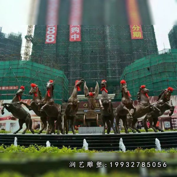 铜雕公园阿波罗战车雕塑