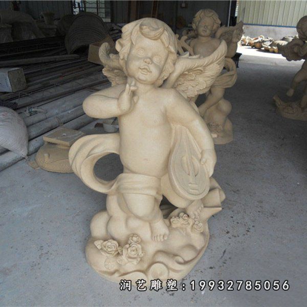 儿童大理石公园雕塑