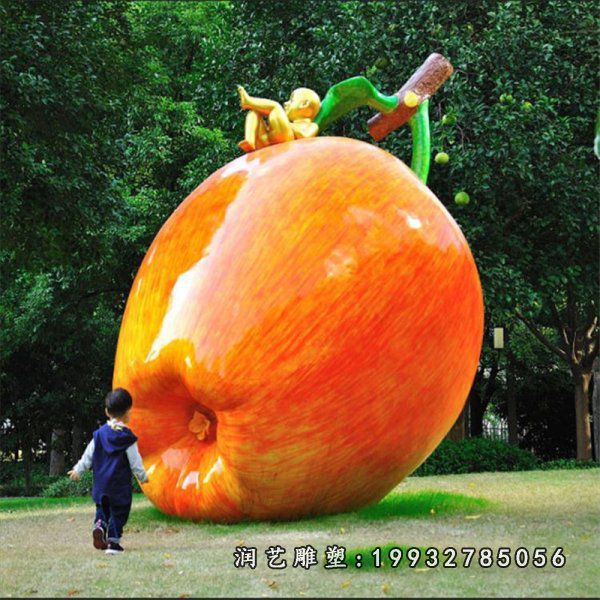 玻璃钢苹果景观雕塑