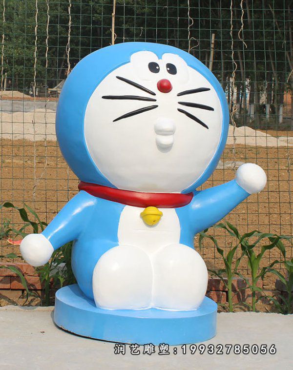 小区玻璃钢哆啦A梦雕塑