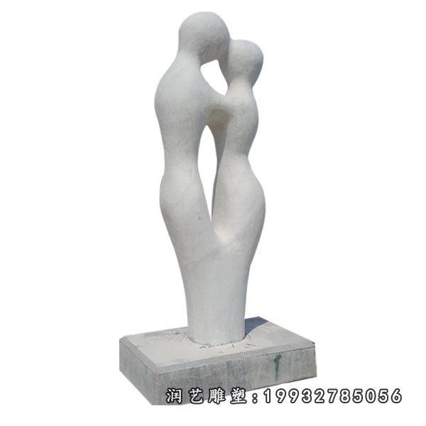 公园大理石情侣雕塑