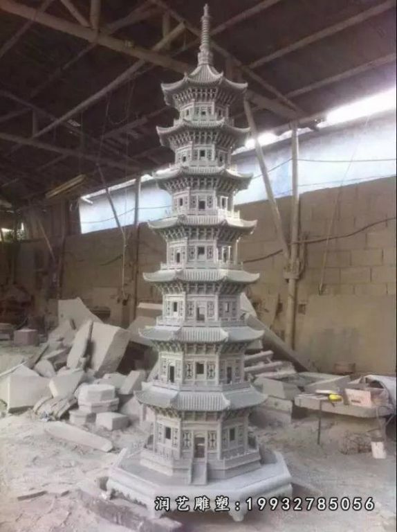 大理石塔园林雕塑