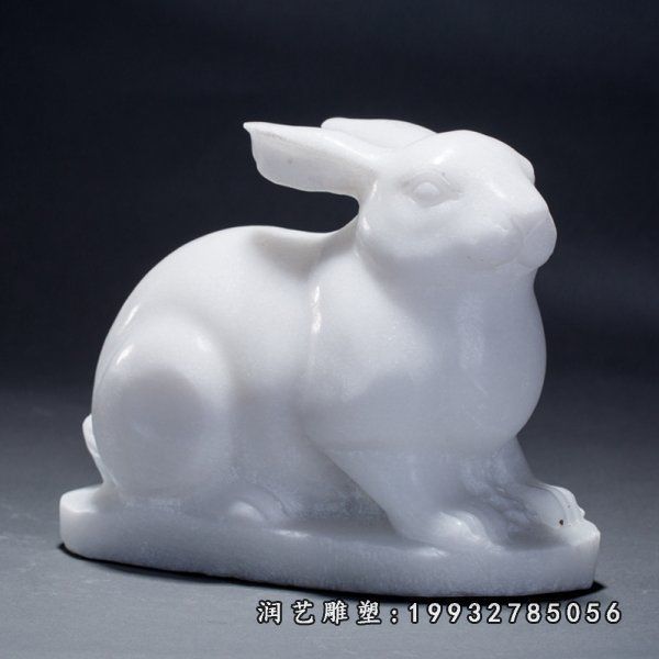 大理石兔子园林雕塑