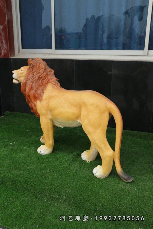 玻璃钢公园狮子雕塑