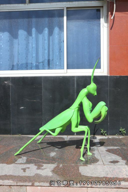 玻璃钢动物螳螂雕塑