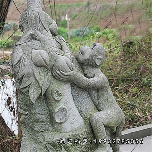 大理石公园猴子雕塑