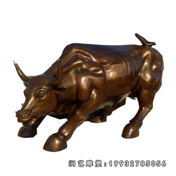 铜雕广场牛雕塑