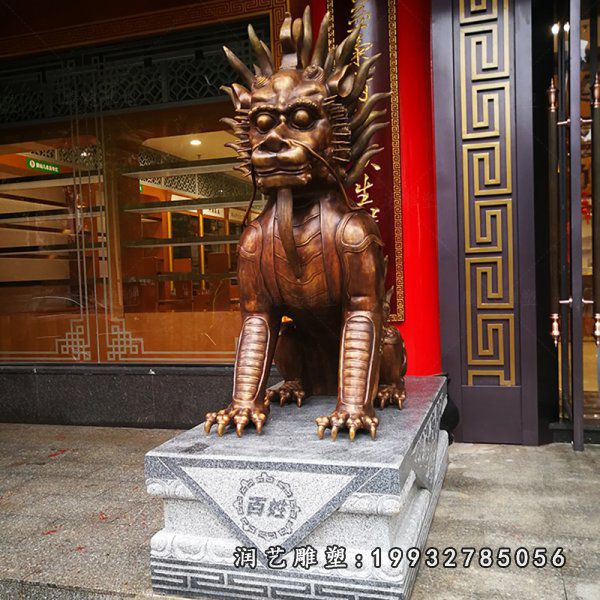 铜雕麒麟雕塑