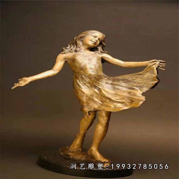 公园铜雕跳舞人物雕塑