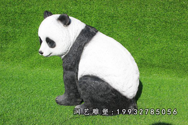 公园玻璃钢熊猫雕塑