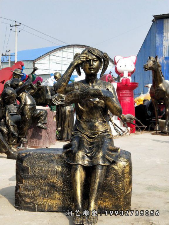 校园人物铜雕雕塑