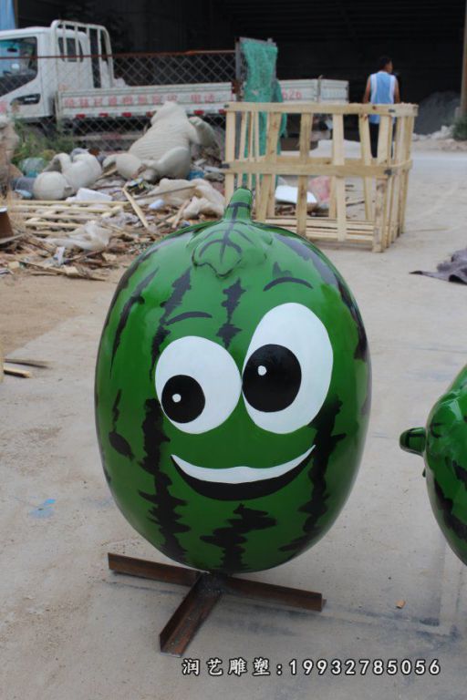 景区玻璃钢西瓜雕塑