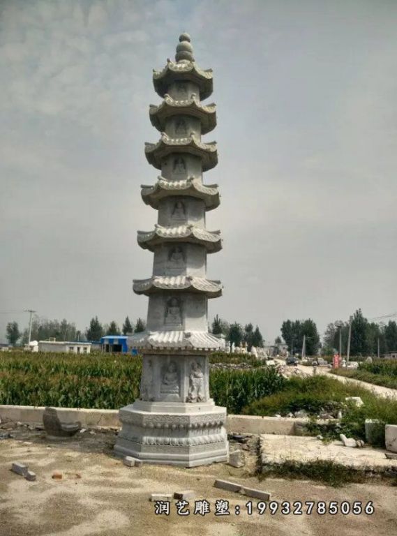 大理石寺庙塔雕塑